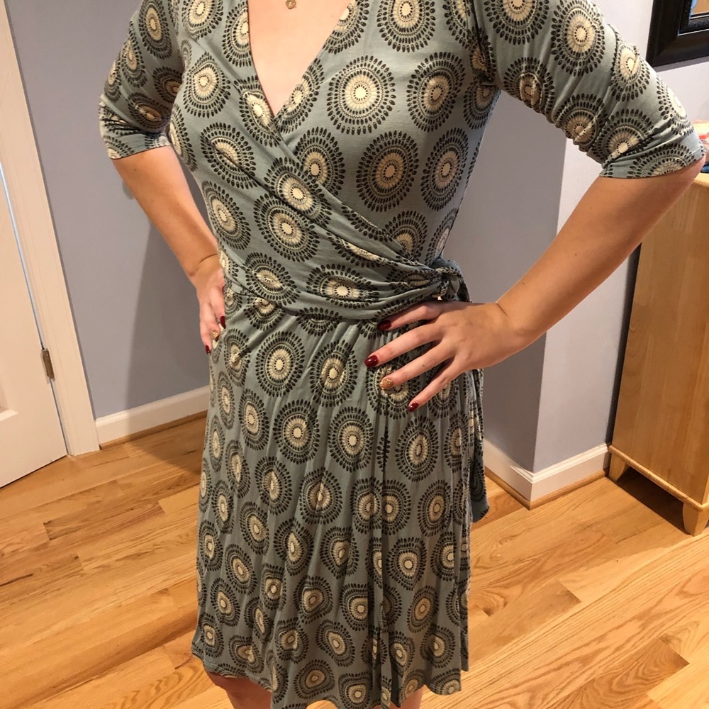 Gorgeous mauve blue wrap dress
